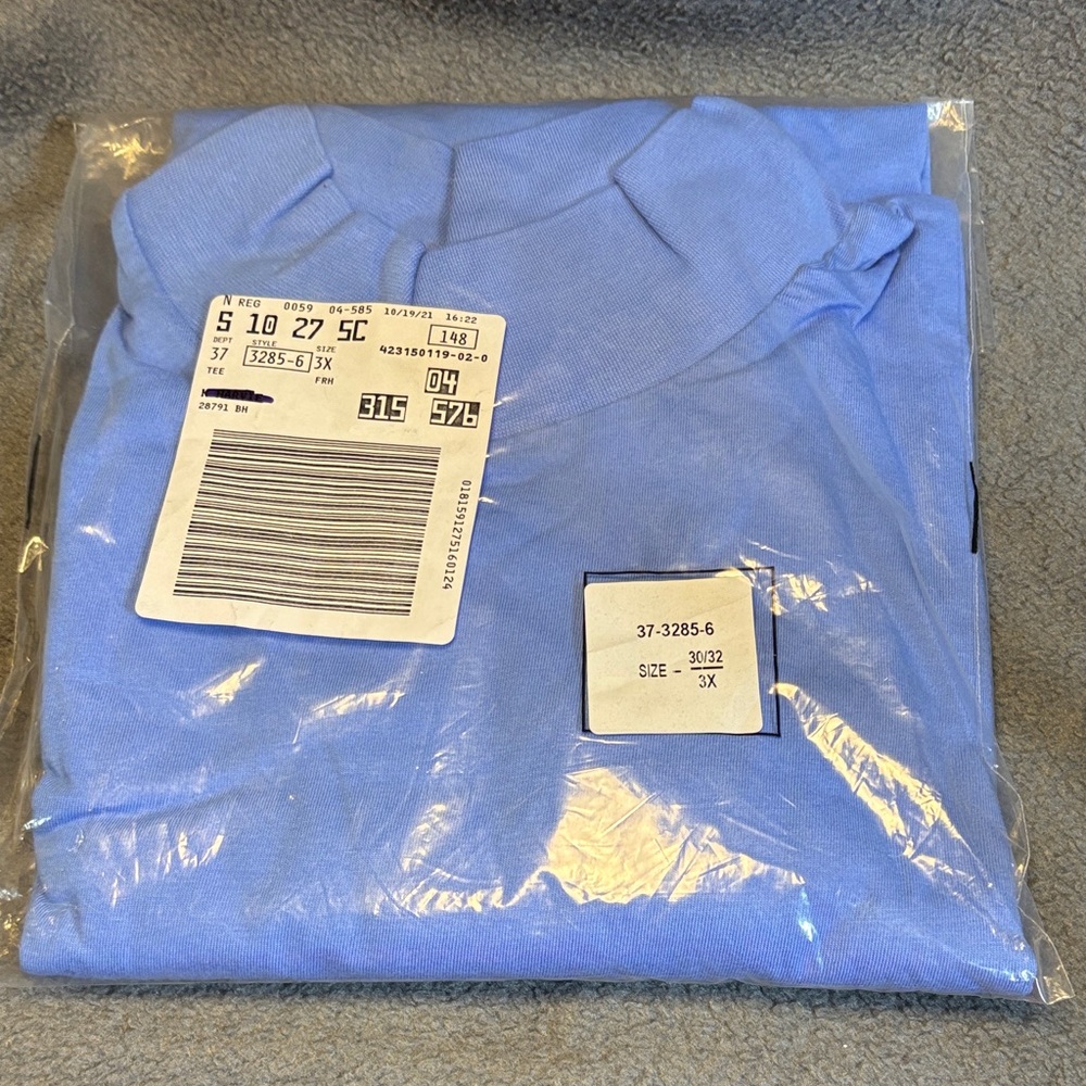 Woman Within Light Blue Long Sleeve Half Turtleneck Top